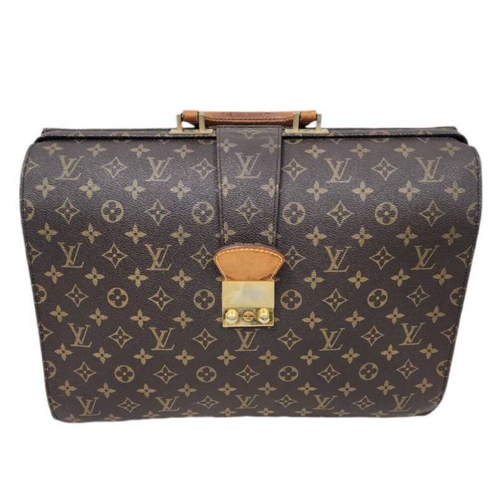 Louis Vuitton Fermoire Business Serviette Monogram Brown Bag Brown